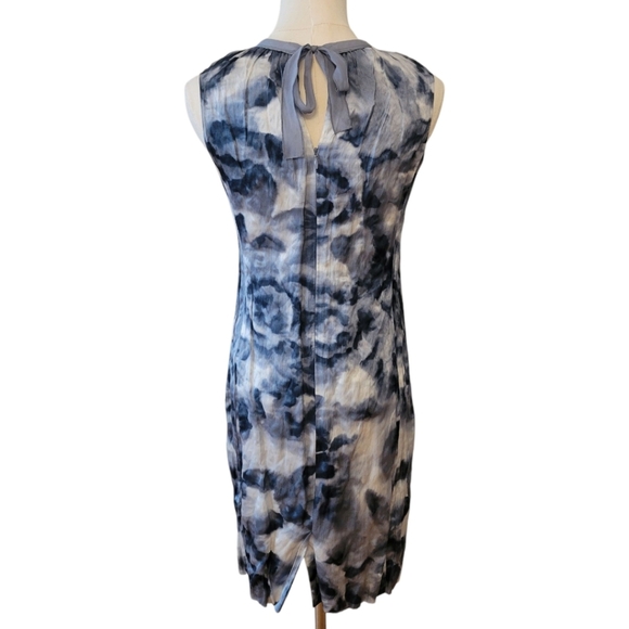 NWT Ann Taylor Gray Silk Blend Sleeveless Dress Size 0 Petite - Picture 5 of 6